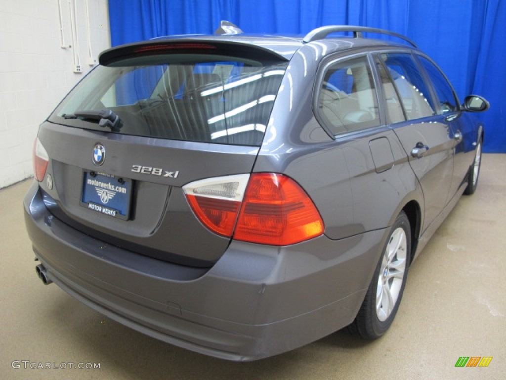 2008 3 Series 328xi Wagon - Sparkling Graphite Metallic / Saddle Brown/Black photo #7