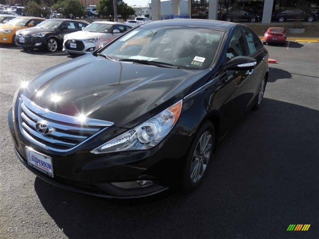 2014 Sonata Limited 2.0T - Phantom Black Metallic / Black photo #1