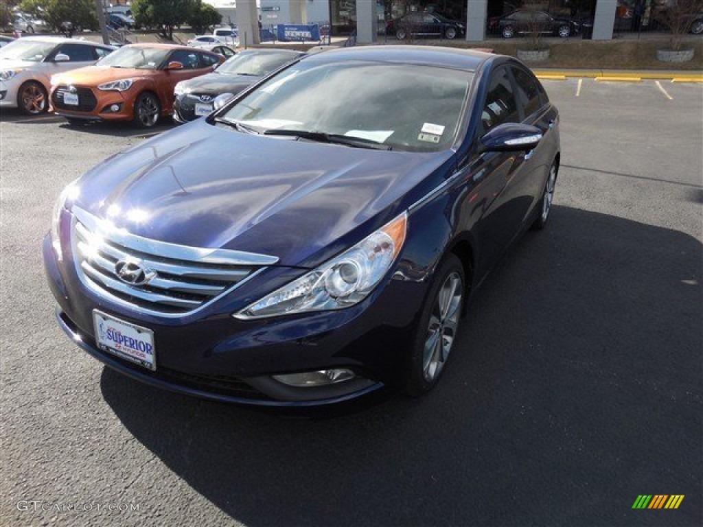 2014 Sonata SE 2.0T - Indigo Blue Pearl / Gray photo #1