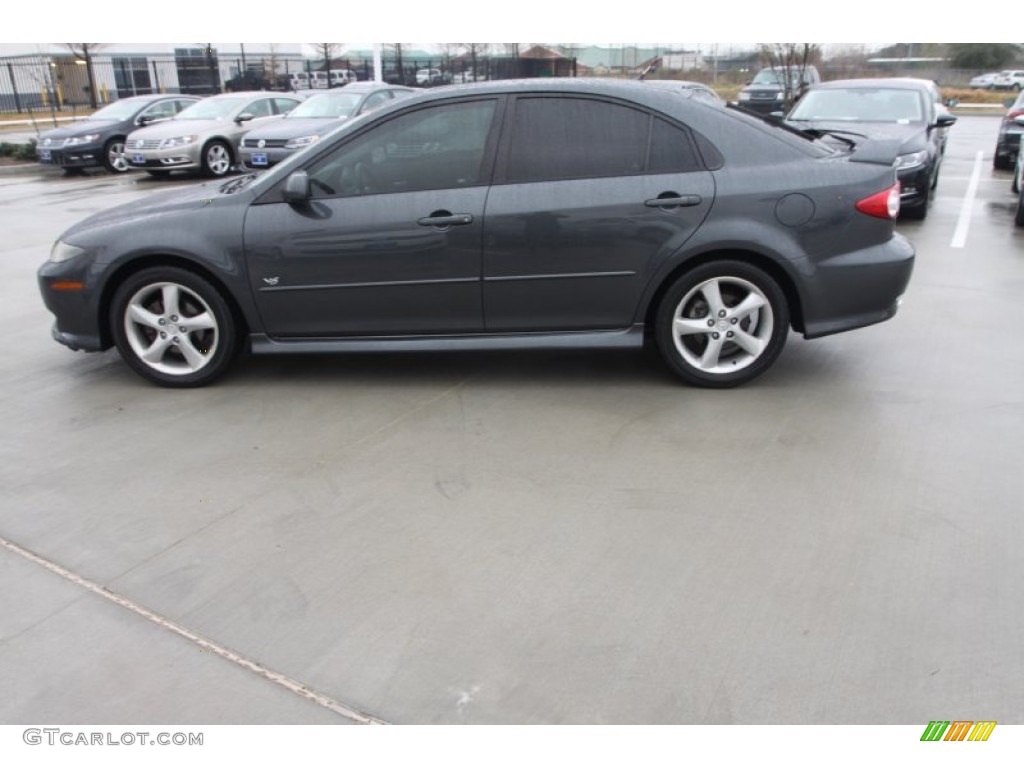 2004 MAZDA6 s Hatchback - Steel Gray Metallic / Black photo #5