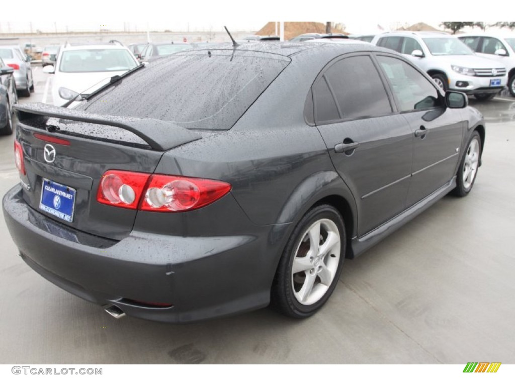 2004 MAZDA6 s Hatchback - Steel Gray Metallic / Black photo #9