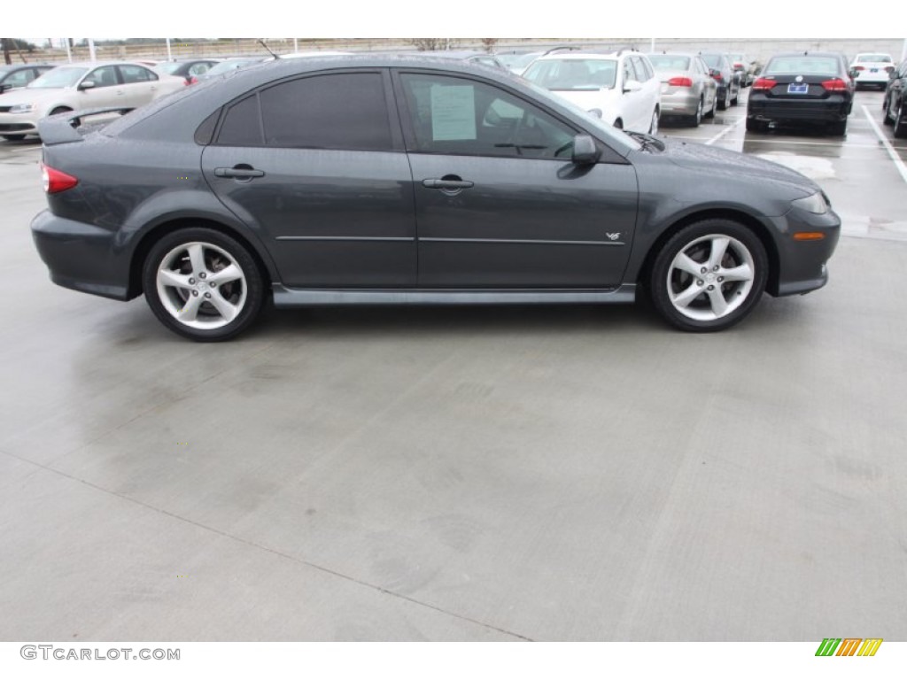 2004 MAZDA6 s Hatchback - Steel Gray Metallic / Black photo #11
