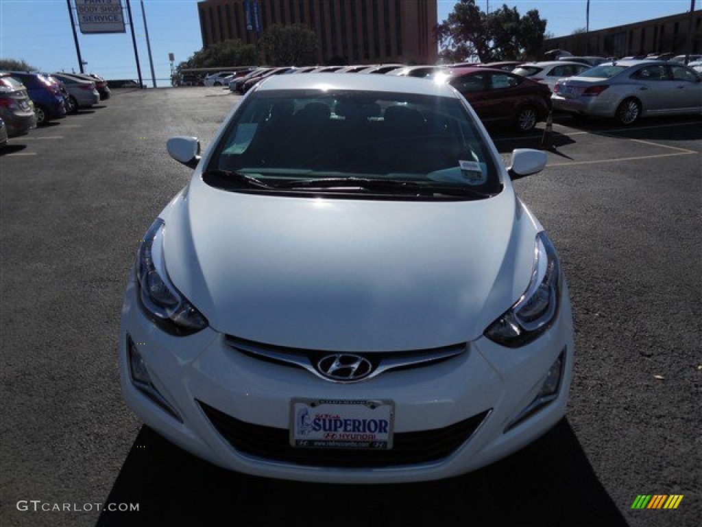 2014 Elantra SE Sedan - White / Gray photo #2