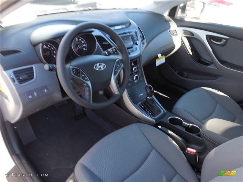 Gray Interior 2014 Hyundai Elantra SE Sedan Photo #89983424