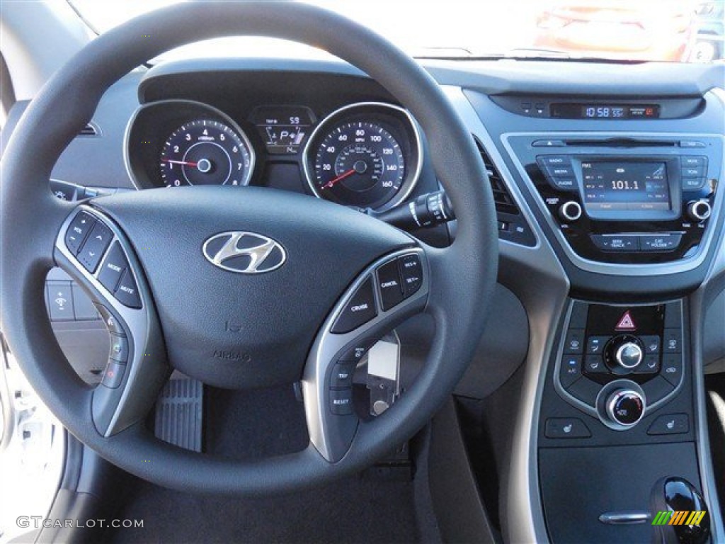 2014 Hyundai Elantra SE Sedan Gray Steering Wheel Photo #89983448