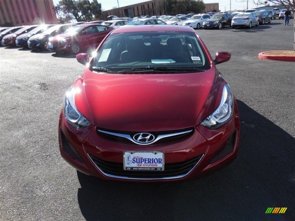 2014 Elantra SE Sedan - Red / Gray photo #2