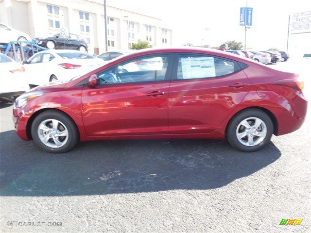 2014 Elantra SE Sedan - Red / Gray photo #3