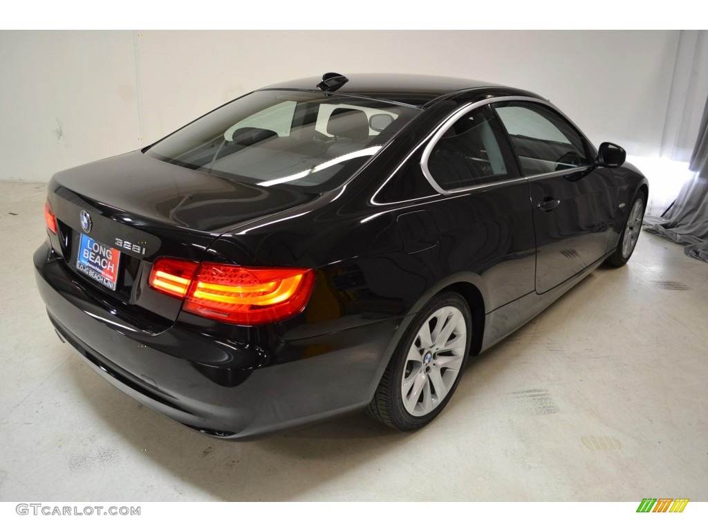 2011 3 Series 328i Coupe - Jet Black / Black photo #5