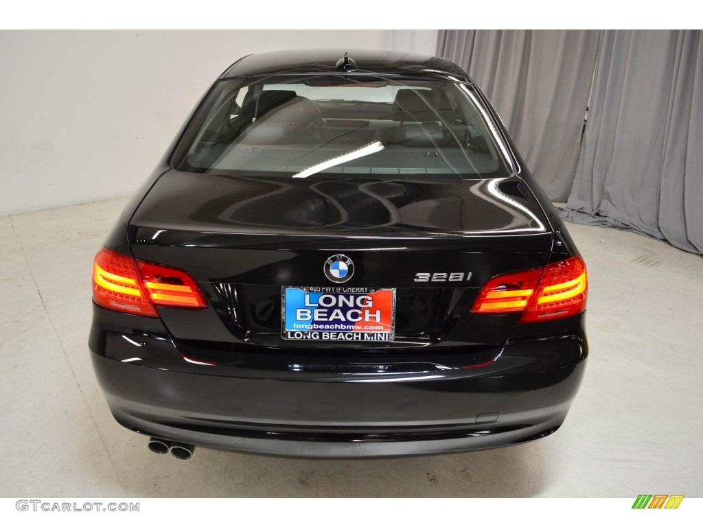 2011 3 Series 328i Coupe - Jet Black / Black photo #6