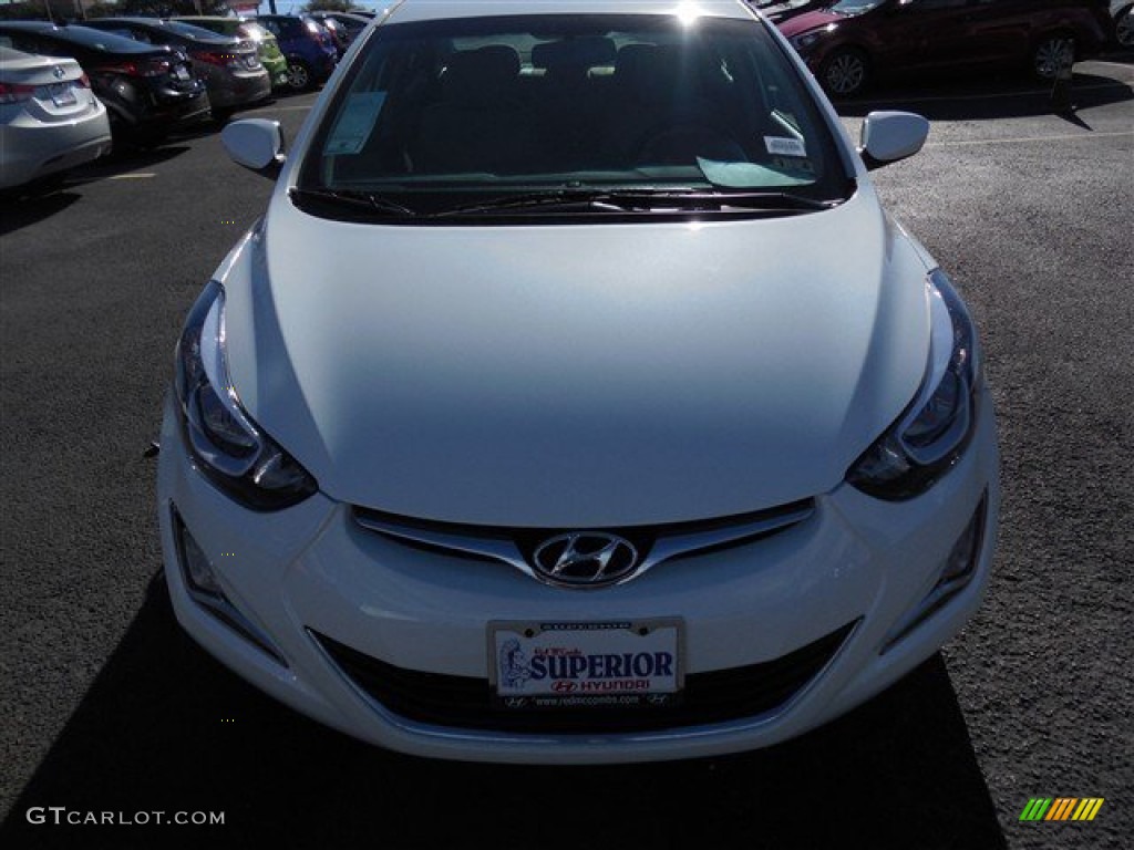 2014 Elantra SE Sedan - White / Beige photo #2