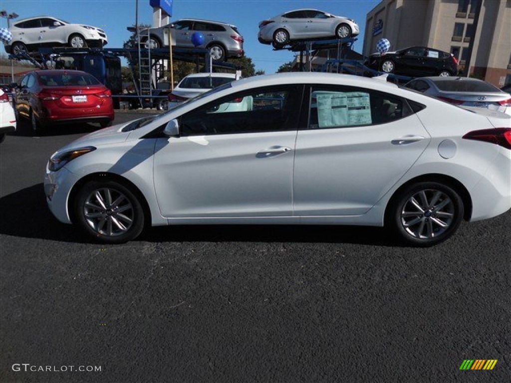 2014 Elantra SE Sedan - White / Beige photo #3