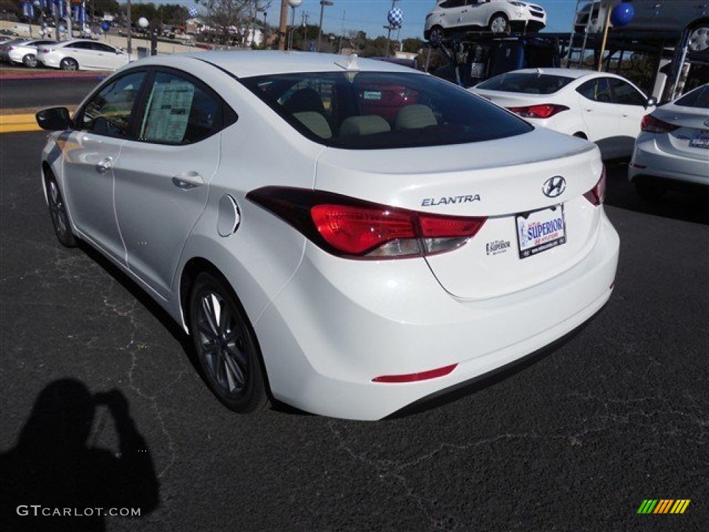 2014 Elantra SE Sedan - White / Beige photo #4