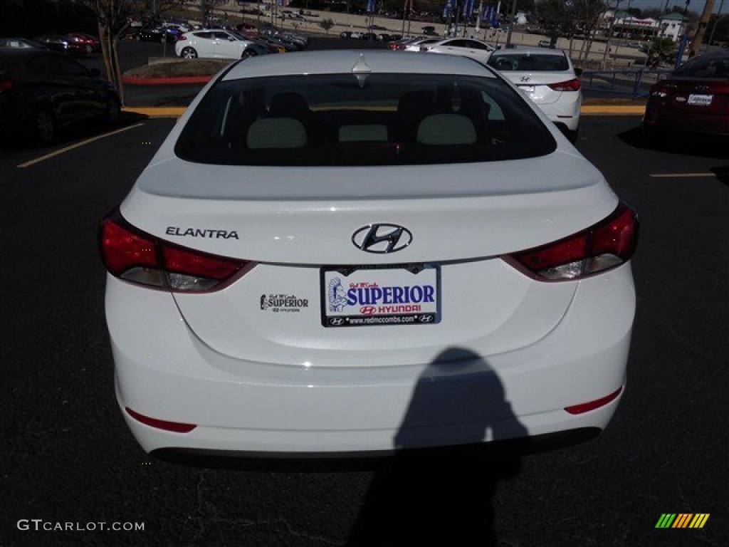 2014 Elantra SE Sedan - White / Beige photo #5