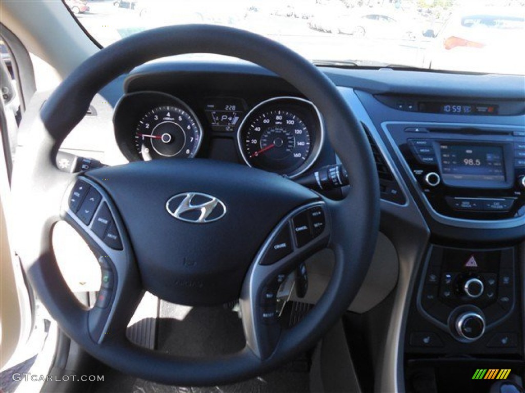 2014 Elantra SE Sedan - White / Beige photo #8