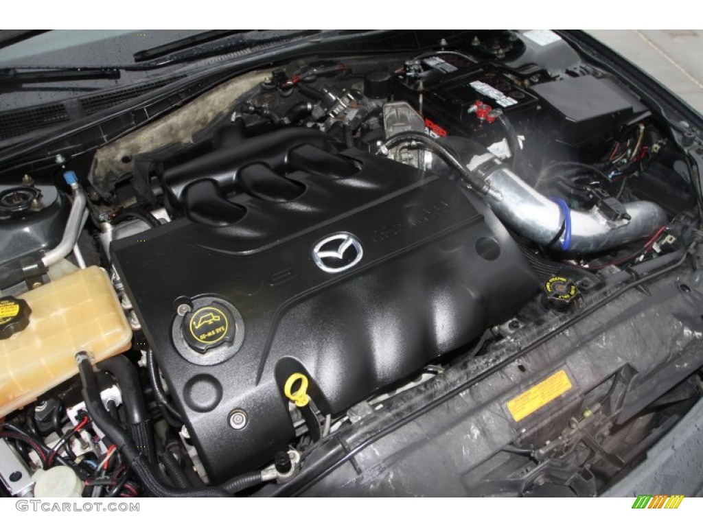 2004 MAZDA6 s Hatchback - Steel Gray Metallic / Black photo #42