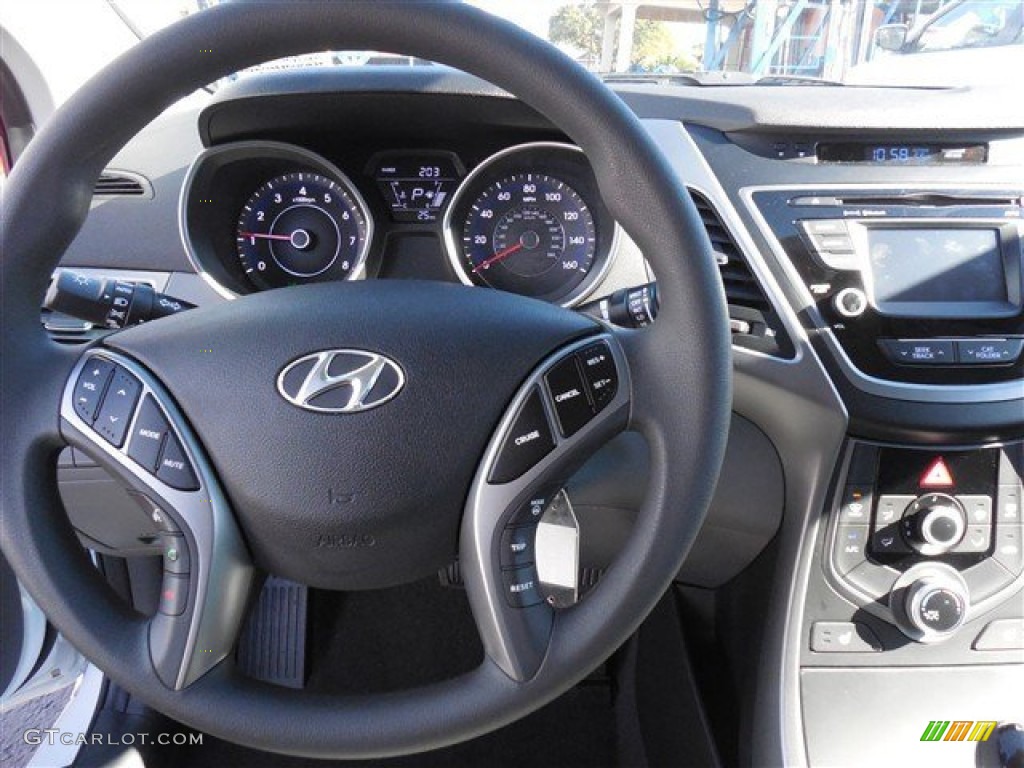 2014 Hyundai Elantra SE Sedan Gray Steering Wheel Photo #89983901