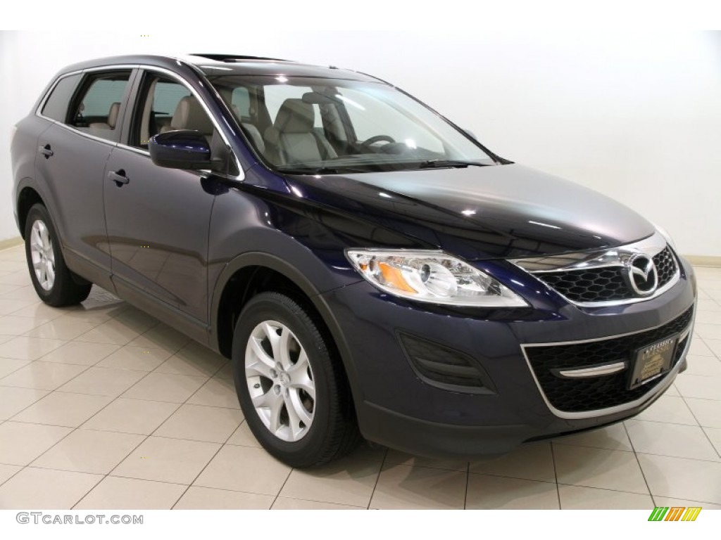 2011 CX-9 Touring AWD - Stormy Blue Mica / Sand photo #1