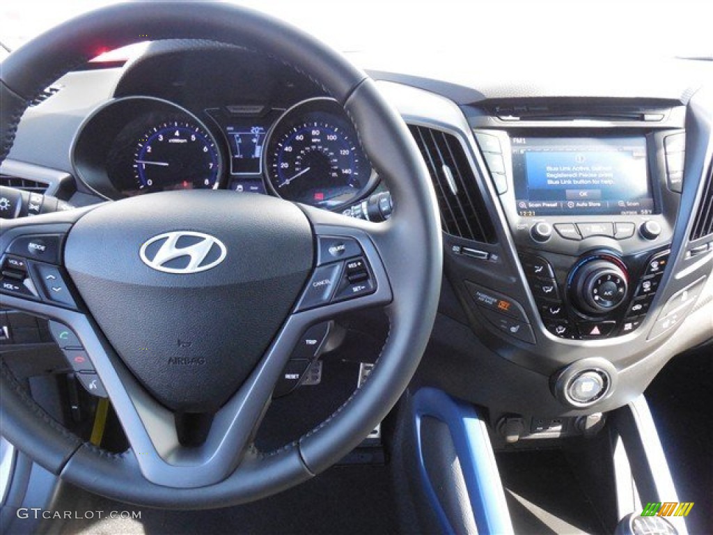 2014 Hyundai Veloster Turbo Black Dashboard Photo #89984102