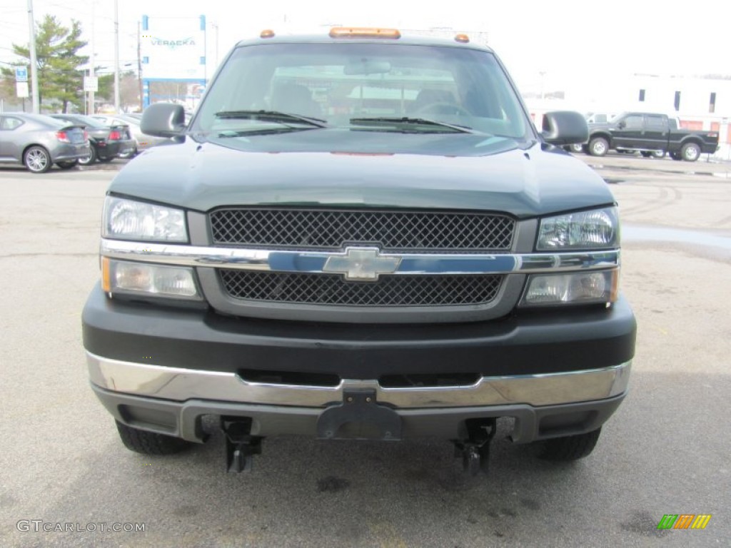 2003 Silverado 2500HD LT Extended Cab 4x4 - Dark Green Metallic / Medium Gray photo #3