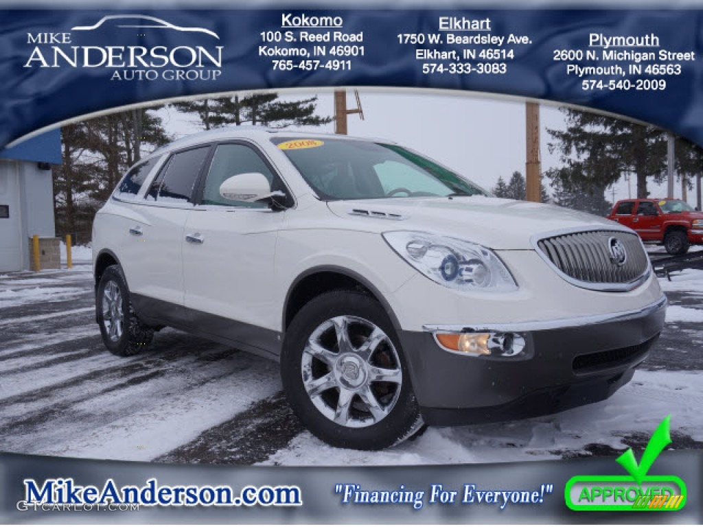 2008 Enclave CXL AWD - White Opal / Titanium/Dark Titanium photo #1