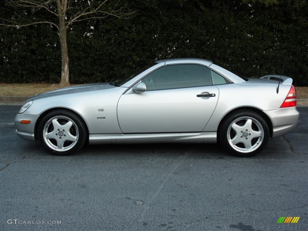 Brilliant Silver Metallic 1999 Mercedes-Benz SLK 230 Kompressor Roadster Exterior Photo #89991686