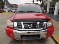 2010 Red Alert Nissan Titan SE Crew Cab  photo #2