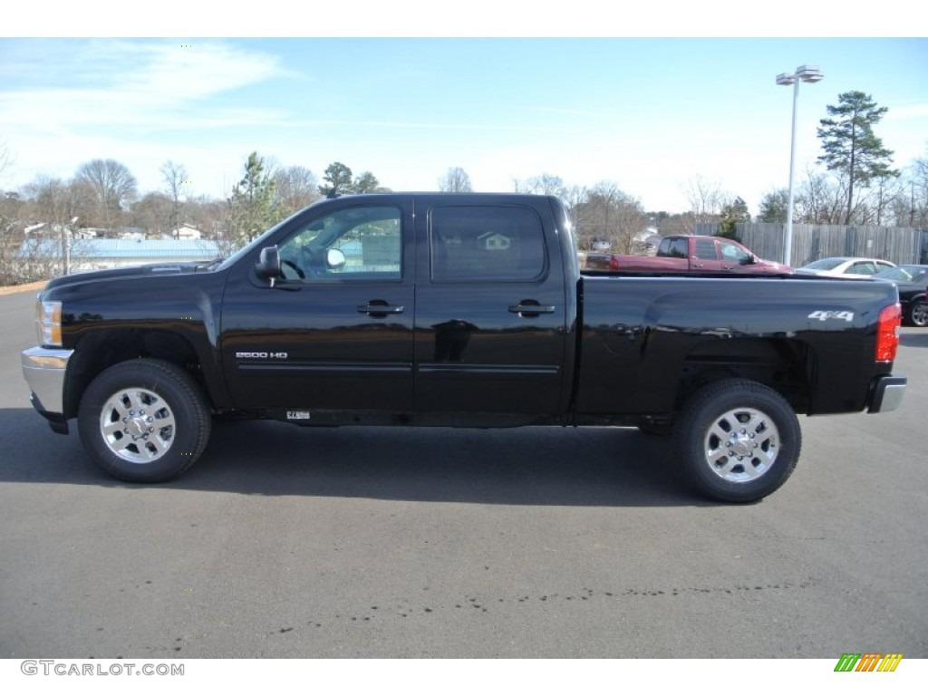 Black 2014 Chevrolet Silverado 2500HD LTZ Crew Cab 4x4 Exterior Photo #89992715
