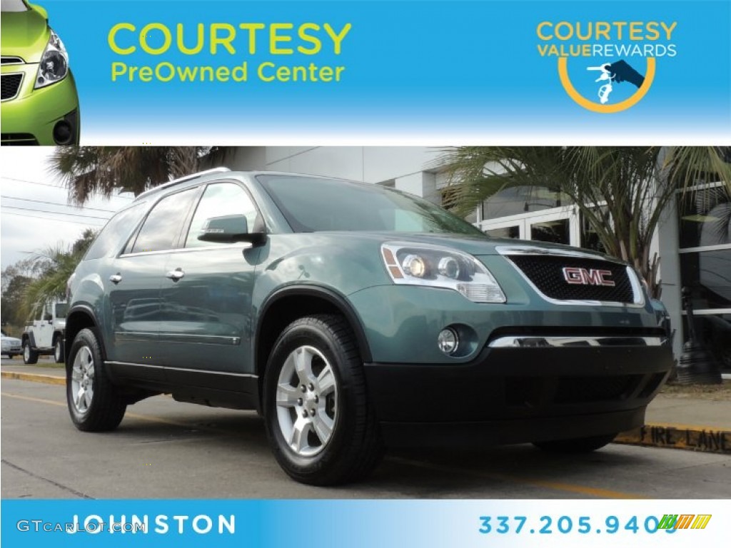 2009 Acadia SLT - Silver Green Metallic / Light Titanium photo #1