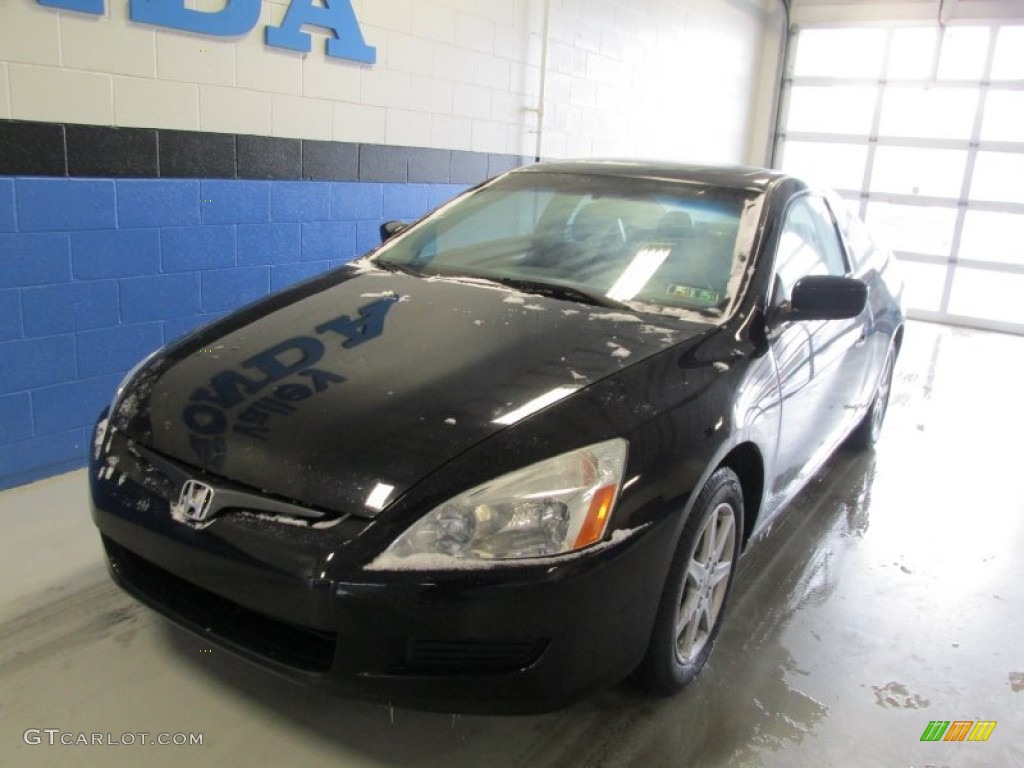 2004 Accord EX V6 Coupe - Nighthawk Black Pearl / Black photo #6