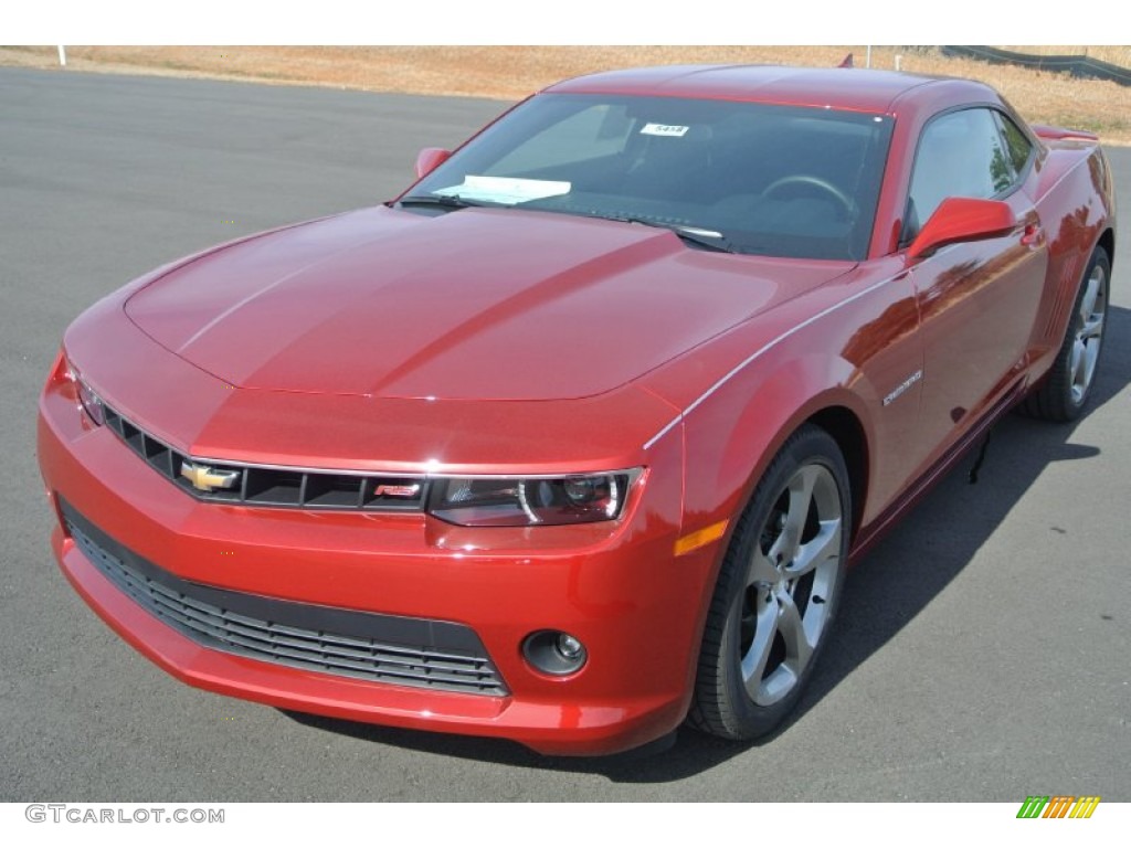 2014 Camaro LT Coupe - Crystal Red Tintcoat / Black photo #2