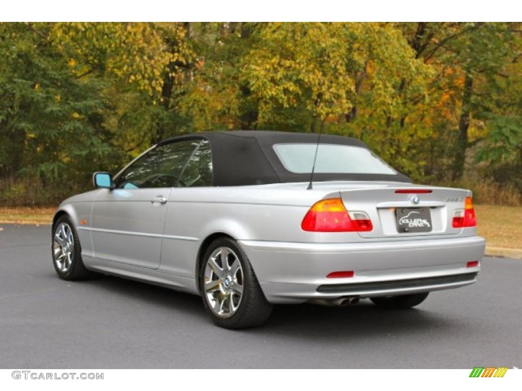 2001 3 Series 325i Convertible - Titanium Silver Metallic / Black photo #5