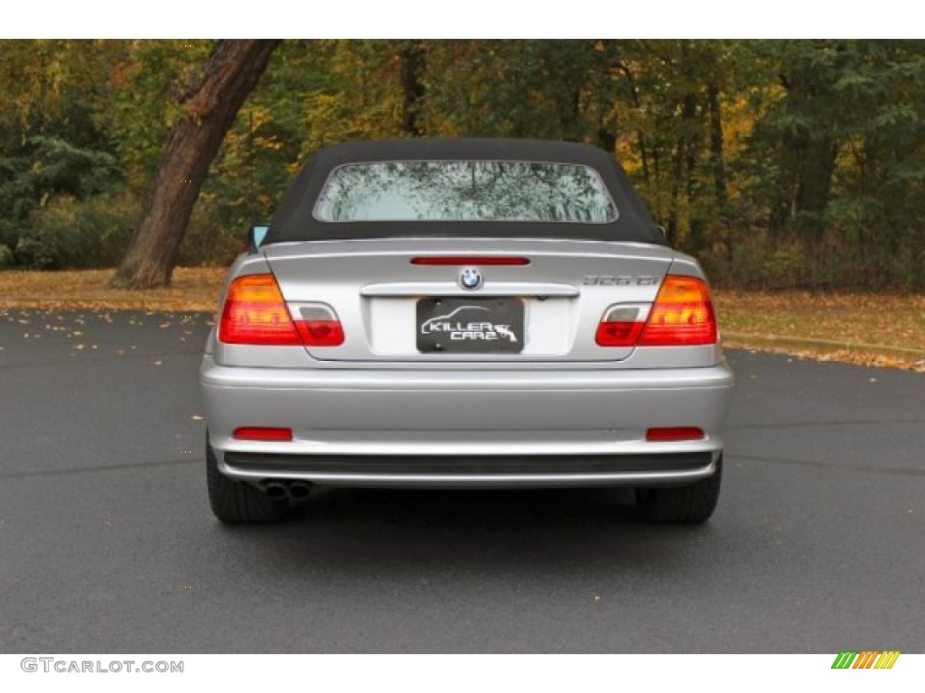 2001 3 Series 325i Convertible - Titanium Silver Metallic / Black photo #8