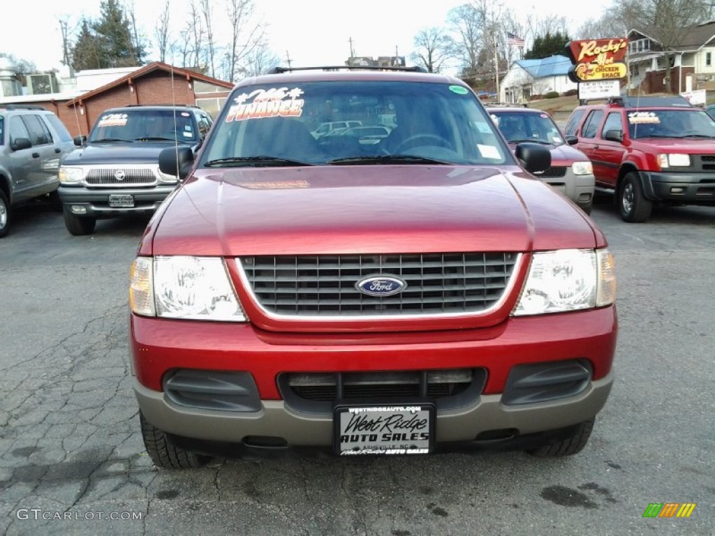 2002 Explorer XLT 4x4 - Toreador Red Metallic / Graphite photo #6