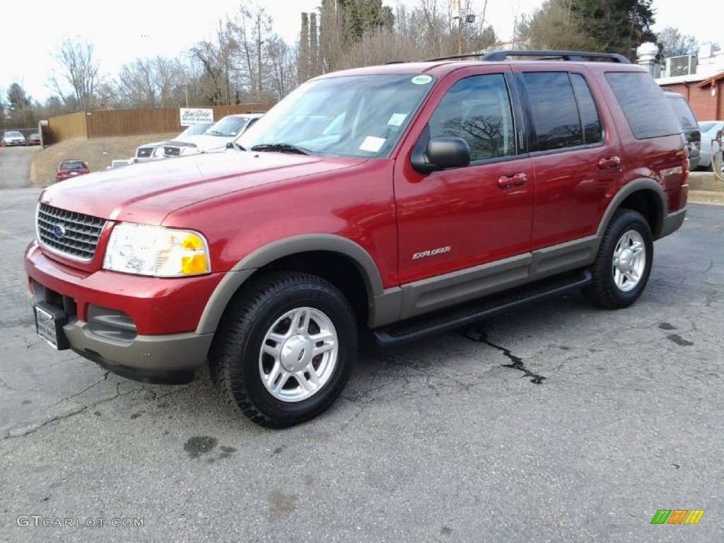 2002 Explorer XLT 4x4 - Toreador Red Metallic / Graphite photo #9