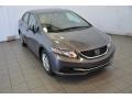 Modern Steel Metallic 2014 Honda Civic LX Sedan Exterior