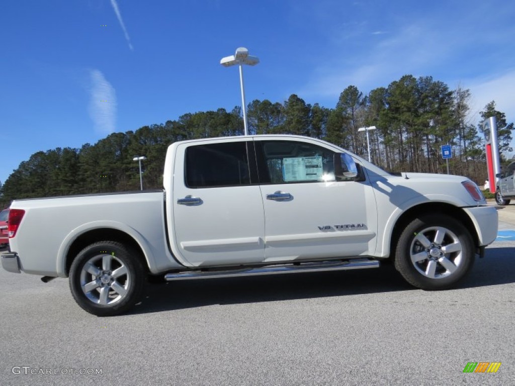 Glacier White 2014 Nissan Titan SL Crew Cab Exterior Photo #90004118