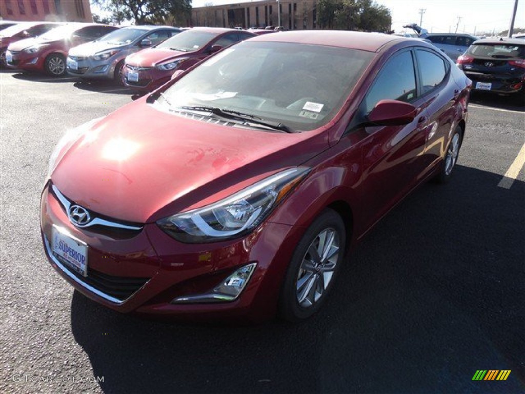2014 Elantra SE Sedan - Red / Beige photo #1