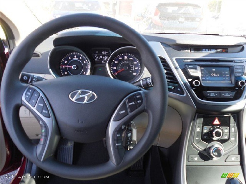 2014 Hyundai Elantra SE Sedan Beige Dashboard Photo #90004976