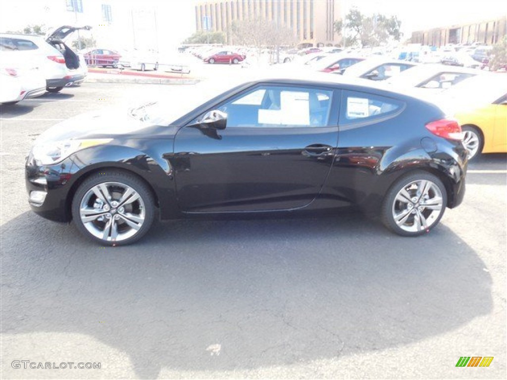 Ultra Black 2014 Hyundai Veloster Standard Veloster Model Exterior Photo #90005201