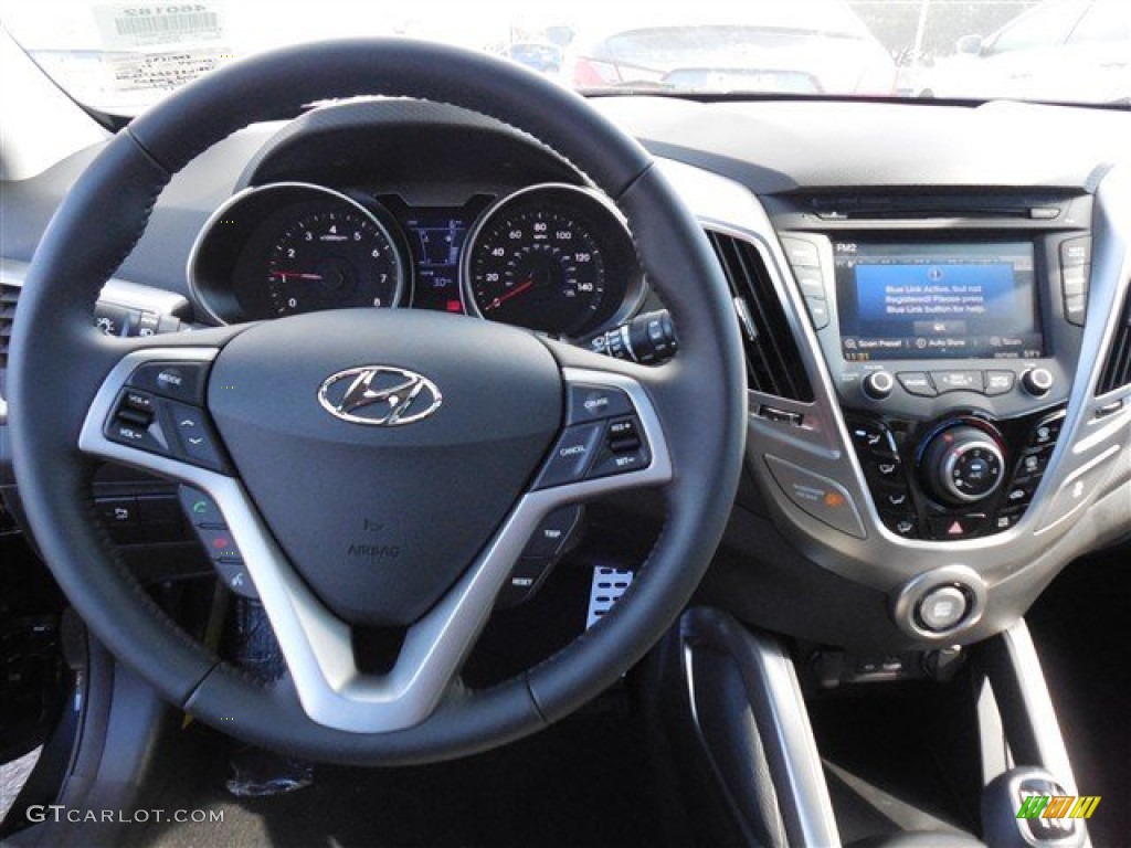 2014 Hyundai Veloster Standard Veloster Model Gray Dashboard Photo #90005271