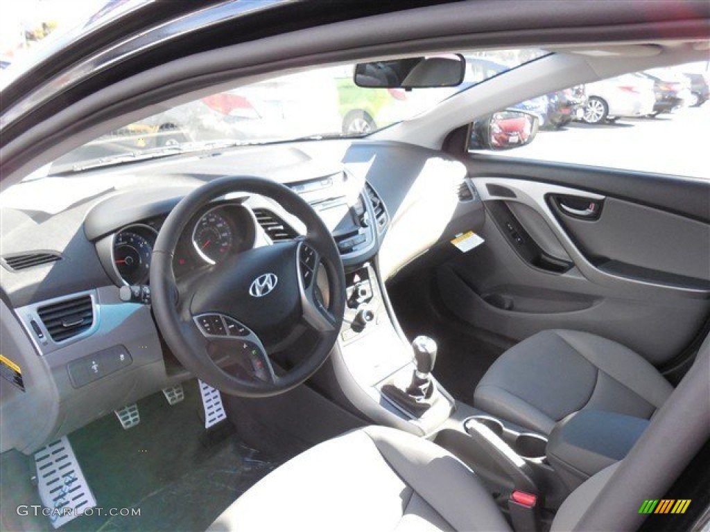 Gray Interior 2014 Hyundai Elantra Sport Sedan Photo #90005534