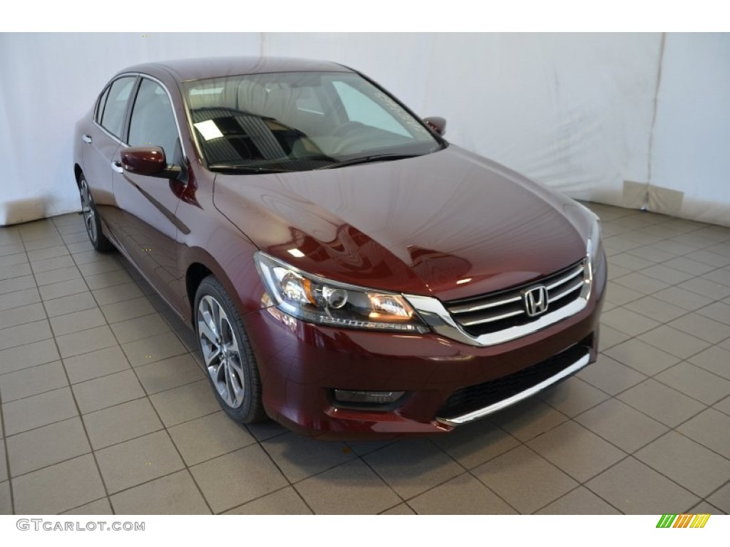 2014 Accord Sport Sedan - Basque Red Pearl II / Black photo #1