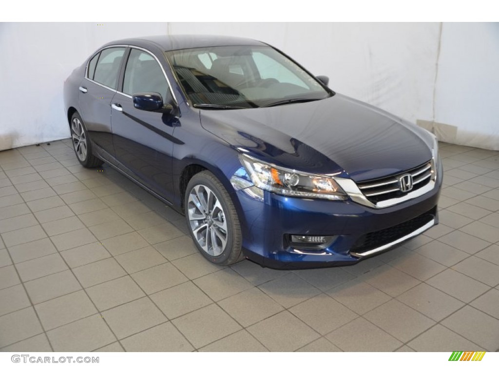 2014 Accord Sport Sedan - Obsidian Blue Pearl / Black photo #1