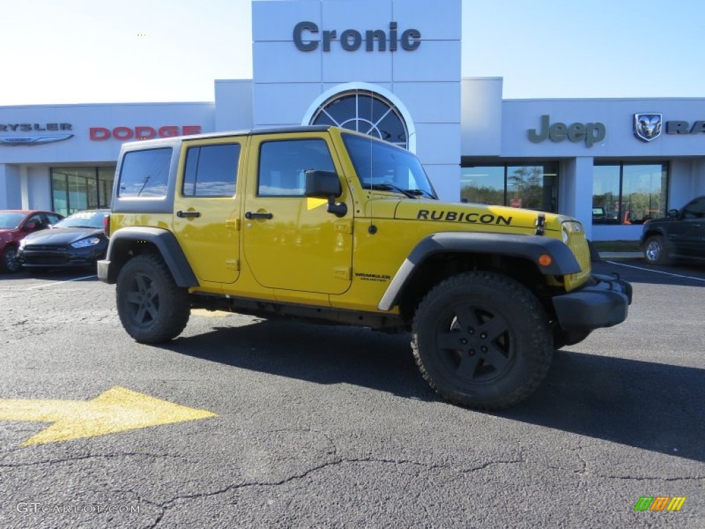 2011 Wrangler Unlimited Sport 4x4 - Detonator Yellow / Black photo #1