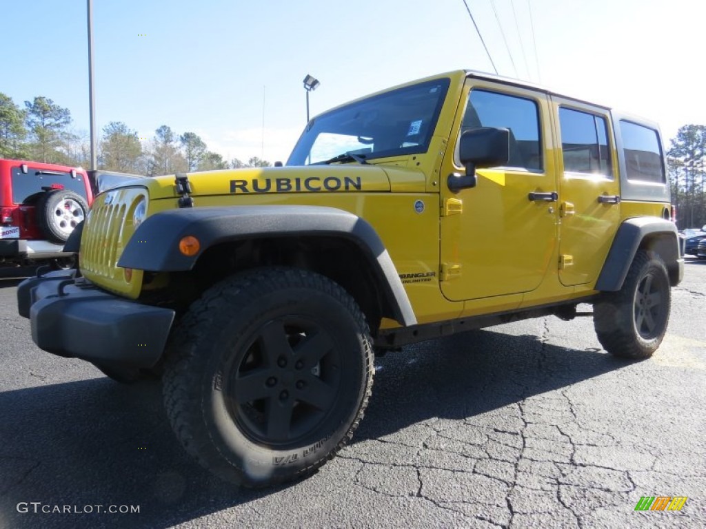 2011 Wrangler Unlimited Sport 4x4 - Detonator Yellow / Black photo #3