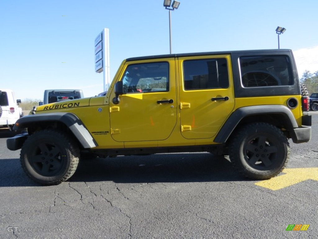 2011 Wrangler Unlimited Sport 4x4 - Detonator Yellow / Black photo #4