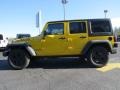 2011 Detonator Yellow Jeep Wrangler Unlimited Sport 4x4  photo #4