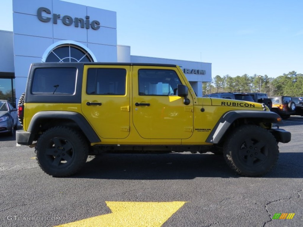 2011 Wrangler Unlimited Sport 4x4 - Detonator Yellow / Black photo #8