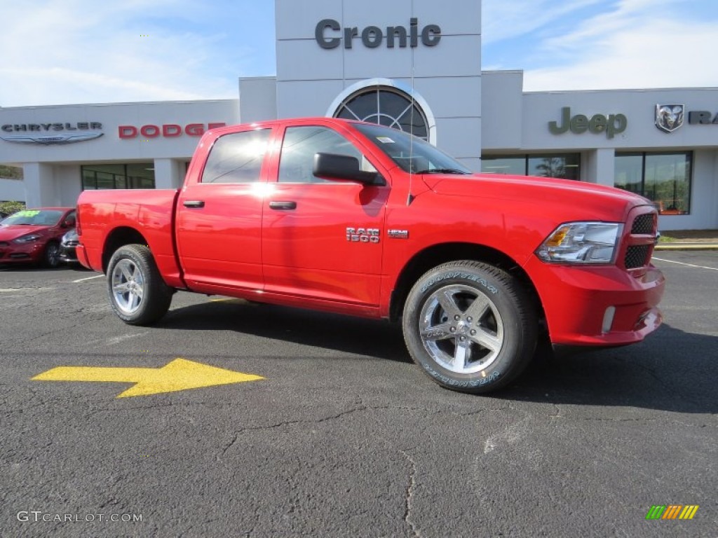 2014 1500 Express Crew Cab - Flame Red / Black/Diesel Gray photo #1
