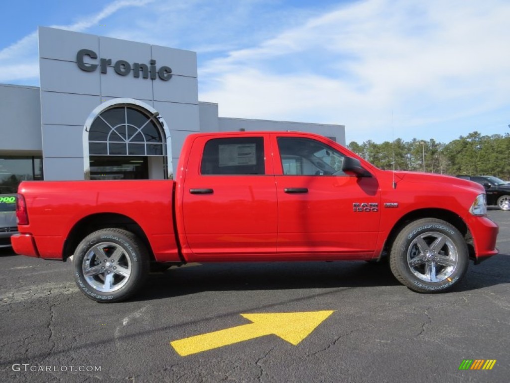 2014 1500 Express Crew Cab - Flame Red / Black/Diesel Gray photo #8